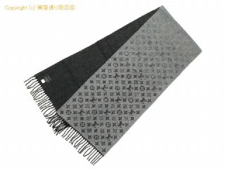 ルイ ヴィトン ルイ・ヴィトン LOUIS VUITTON カシミヤ/ウール マフラー エシャルプ・モノグラム グラディエント M75900 グレー 【 SA531873 】の基本紹介画像