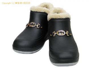 グッチ グッチ GUCCI フェイクファー/ラバーブーツ サイズ8 626692 ブラック 【 SA532120 】の基本紹介画像