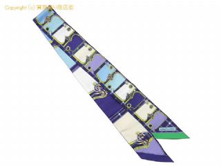 エルメス エルメス HERMES スカーフ ツイリー カマイユ ヴェール/ヴィレット/ブルー 【 SA532126 】の基本紹介画像