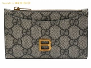 グッチ グッチxバレンシアガ GUCCIxBALENCIAGA ザハッカープロジェクト GGスプリーム ジップカードケース コインケース/カードケース 681701 ベージュ/エボニー 【 SA532248 】の基本紹介画像