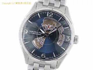 ハミルトン ジャズマスター ハミルトン HAMILTON メンズ腕時計 JAZZMASTER ジャズマスター オープンハート H32705141 ブルーダイヤル 自動巻 スケルトン 【 SA66435 】の基本紹介画像