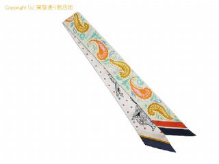 エルメス エルメス HERMES スカーフ ツイリー GUEPARDS BANDANA ジョーヌスフレ/オレンジ/ヴェール 【 SA532336 】の基本紹介画像