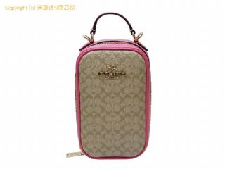 コーチ コーチ COACH マイクロシグネチャー ショルダーバッグ エヴァ フォン クロスボディ CF368 ライトカーキ/ペチュニア 未使用品 【 SA532338 】の基本紹介画像