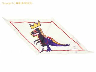 エルメス コーチ COACHxBASQUIAT バスキアコラボ シルク スカーフ 恐竜 6537 ホワイト/マルチカラー 【 SA532343 】の基本紹介画像