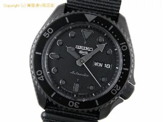 セイコー セイコー5 セイコー SEIKO メンズ腕時計 セイコー5 スポーツ SBSA025 自動巻 デイデイト オールブラック NATOベルト 【 SA66474 】の基本紹介画像
