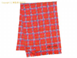 ルイ ヴィトン ルイ・ヴィトン LOUIS VUITTON コットン ストール/ショール エトール・マサイ MP0895 タータンチェック レッド 【 SA520092 】の基本紹介画像