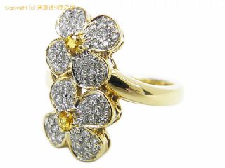 ノンブランド K18 シトリン/ダイヤリング 0.27ct D0.66ct 14.5号 8.0g 【 SA72651 】の基本紹介画像