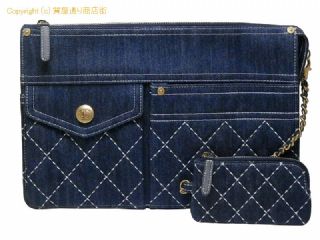シャネル シャネル CHANEL デニム マトラッセ クラッチバッグ/ポーチ コインパース付 前面ポケット 【 SA532453 】の基本紹介画像