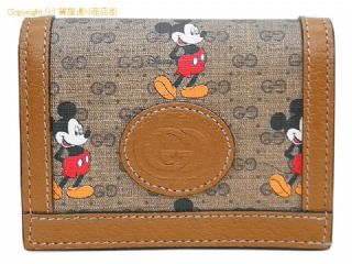 グッチ グッチ GUCCI ディズニーコラボ ミニGGスプリームキャンバス/レザー コンパクトウォレット 2つ折り財布 602534 【 SA532474 】の基本紹介画像