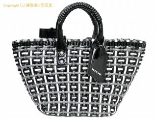 バレンシアガ バレンシアガ BALENCIAGA ビストロXS バスケット 2WAY ハンドバッグ 671342 ブラック/ホワイト/グレー 【 SA532487 】の基本紹介画像