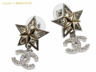 シャネル B23C シャネル CHANEL ダブルスター CCマーク ラインストーン ピアス ABA907 B23C 【 SA532533 】の基本紹介画像