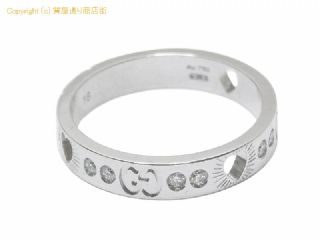 グッチ グッチ GUCCI 750WG アイコン アモーレ ハート ダイヤモンドリング サイズ18 【 SA72659 】の基本紹介画像