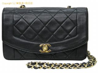 シャネル シャネル CHANEL ラムスキン ショルダーバッグ ダイアナ A01164 ブラック/ゴールド金具 【 SA5h136 】の基本紹介画像