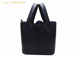 エルメス エルメス HERMES ピコタンロックPM/ピコタンロック18 ハンドバッグ/トートバッグ ブルーニュイ ゴールド金具 トリヨンクレマンス K刻印 【 SA532552 】の基本紹介画像
