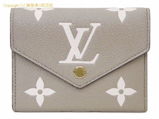ルイ ヴィトン ルイ・ヴィトン LOUIS VUITTON モノグラムアンプラント バイカラー 三つ折財布 ポルトフォイユ・ヴィクトリーヌ M81861 トゥルトレール クレーム ベージュ 【 SA532565 】の基本紹介画像