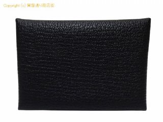 エルメス エルメス HERMES コインケース付カードケース カルヴィデュオ シェーブル ブラック W刻印 【 SA532578 】の基本紹介画像