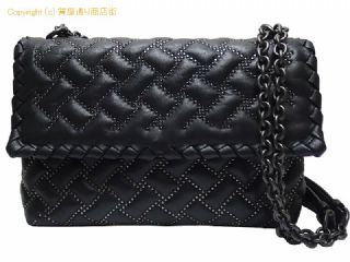 ボッテガ ヴェネタ ボッテガヴェネタ BOTTEGA VENETA オリンピア スタッズ チェーンショルダーバッグ ブラック 【 SA532576 】の基本紹介画像