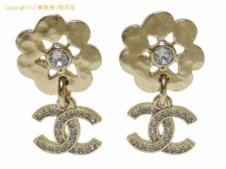 シャネル シャネル CHANEL カメリア CCマーク ラインストーン ピアス ABE978 I25C 【 SA532580 】の基本紹介画像