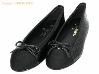 シャネル シャネル CHANEL スパンコール&グログラン バレリーナ フラットシューズ G02819 サイズ36C 【 SA532584 】の基本紹介画像