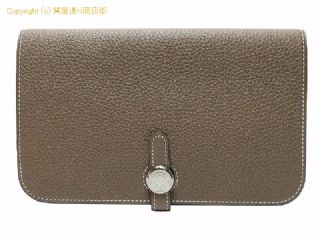 エルメス エルメス HERMES ドゴンGM/ドゴンデュオ 長財布 トゴ エトゥープ シルバー金具 【 SA532605 】の基本紹介画像