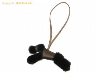 エルメス エルメス HERMES バッグチャーム エルメスバディ ブラック/ショコラ/エトゥープ W刻印 シープスキン/ムートン 【 SA532631 】の基本紹介画像