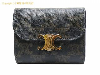 セリーヌ セリーヌ CELINE トリオンフ スモール フラップウォレット 三つ折り財布 10D782CQH.04LU 【 SA532649 】の基本紹介画像