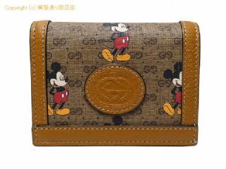 グッチ グッチ GUCCI ディズニーコラボ ミニGGスプリームキャンバス/レザー コンパクトウォレット 2つ折り財布 602534 【 SA532678 】の基本紹介画像