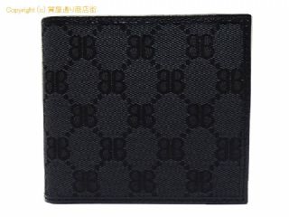バレンシアガ バレンシアガ GUCCIxBALENCIAGA グッチxバレンシアガ ザハッカープロジェクト 二つ折り財布 680430 ブラック 【 SA532706 】の基本紹介画像
