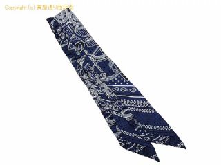 エルメス エルメス HERMES スカーフ ツイリーフリル エプロンドール・バンダナ マリンフォンセ/ブラック/ホワイト 【 SA532705 】の基本紹介画像