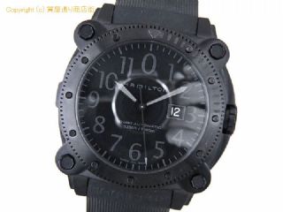 ハミルトン カーキ ハミルトン HAMILTON メンズ腕時計 カーキ ネイビー ビロウゼロ BeLOWZERO H78585333 自動巻 1000m防水 ブラック 【 SA66564 】の基本紹介画像
