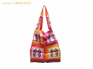 エルメス エルメス HERMES エコバッグ シルキーポップ ブリッドドゥガラ ルージュガランス 【 SA532696 】の基本紹介画像