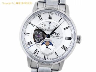 オリエントスター メカニカル ムーンフェイズ オリエントスター ORIENT STAR メンズ腕時計 メカニカル ムーンフェイズ RK-AM0005S 自動巻 パワーリザーブ 月齢 シルバー 【 SA66570 】の基本紹介画像