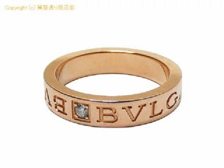 ブルガリ ブルガリ BVLGARI 750PG ブルガリブルガリ ダブルロゴ 1Pダイヤモンド リング サイズ12.5 【 SA7h138 】の基本紹介画像