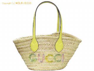 グッチ グッチ GUCCI ロゴ ミニ かごバッグ ストローバッグ トートバッグ ハンドバッグ 782381 【 SA532753 】の基本紹介画像