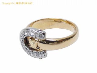 セリーヌ セリーヌ CELINE 750/PT900 トリオンフ ダイヤモンド 0.20ct リング サイズ10.5号 【 SA7h139 】の基本紹介画像