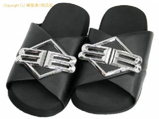 バレンシアガ バレンシアガ BALENCIAGA サンセット フラット BB サンダル 828478 サイズ42 ブラック 未使用品 【 SA532759 】の基本紹介画像