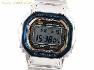カシオ G-SHOCK カシオ CASIO メンズ腕時計 G-SHOCK ジーショック フルメタル カシオウオッチ50周年記念モデル GMW-B5000SS-2JR タフソーラー 電波時計 モバイルリンク ブルー/ゴールド 【 SA66585 】の基本紹介画像
