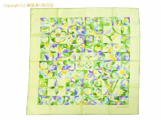 ルイ ヴィトン ルイ・ヴィトン LOUIS VUITTON シルク スカーフ カレ 時の流れに M71440 イエロー 【 SA532791 】の基本紹介画像