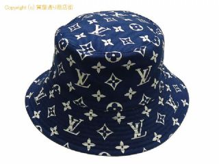 ルイ ヴィトン ルイ・ヴィトン LOUIS VUITTON LVエスカル ハット/帽子 ボブ バケットハット M76230 ネイビー/ホワイト 【 SA532794 】の基本紹介画像
