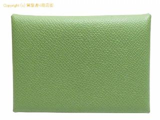 エルメス エルメス HERMES コインケース付カードケース カルヴィデュオ ヴォーエプソン ヴェールクリケット B刻印 【 SA532800 】の基本紹介画像