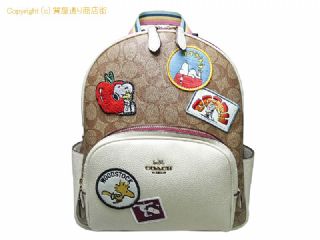 コーチ コーチ COACHxPEANUTS シグネチャー/レザー バックパック スヌーピー ウッドストック C4115 【 SA532811 】の基本紹介画像