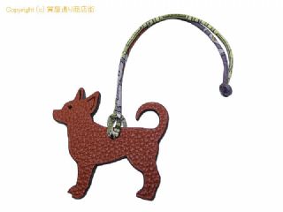 エルメス エルメス HERMES プティアッシュ バッグチャーム チワワ ブラウン系/グリーン系 【 SA532827 】の基本紹介画像