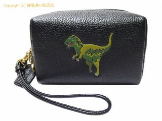 コーチ コーチ COACH レザー レキシー リストレットポーチ/ミニポーチ 恐竜 CCE07 ブラック 【 SA532830 】の基本紹介画像