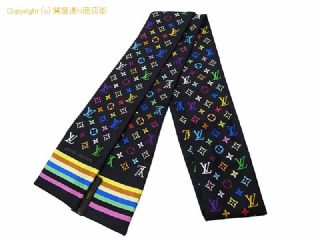 ルイ・ヴィトン モノグラム・マルチカラー ルイ・ヴィトン LOUIS VUITTON シルク スカーフ バンドー モノグラムマルチカラー M71992 ノワール 【 SA532849 】の基本紹介画像