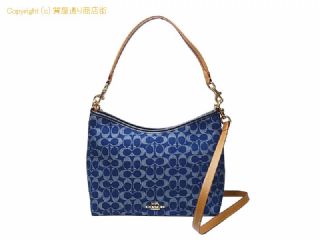 コーチ コーチ COACH キャンバス/レザー シグネチャー 2WAY ショルダーバッグ ローレル CY702 ブルー デニム 【 SA532853 】の基本紹介画像