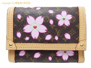 ルイ ヴィトン ルイ・ヴィトン LOUIS VUITTON LVxTM チェリーブロッサム 三つ折財布 ポルトフォイユ・ヴィクトリーヌ 村上隆 M13427 【 SA532850 】の基本紹介画像