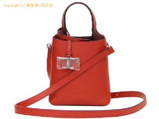 TODS TOD''''''''S トッズ Tタイムレス 2WAY ハンドバッグ/ショルダーバッグ マイクロ XBWAPAT9000QR14074 レッド 【 SA532871 】の基本紹介画像