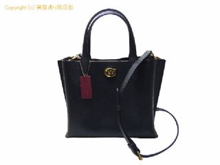 コーチ コーチ COACH レザー ウィロウ 2WAY トートバッグ C8869 ブラック 【 SA532856 】の基本紹介画像