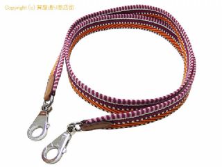 エルメス エルメス HERMES ショルダーストラップ バンドリエール サングル カヴァル 25mm 105cm オレンジミニアン/ゴールド/ローズ シルバー金具 B刻印 【 SA532883 】の基本紹介画像