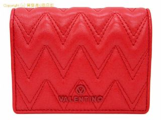 マリオバレンチノ MARIO VALENTINO マリオ・ヴァレンチノ レザー 二つ折り財布/コンパクトウォレット レッド 【 SA532955 】の基本紹介画像